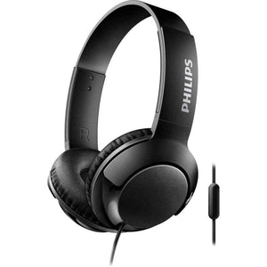 Golden Discs Accessories Philips SHL3075BK BASS+ On-Ear Headphones with Mic - Black [Accessories]