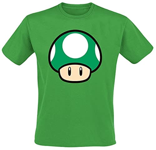 Golden Discs T-Shirts Super Mario 1Up Mushroom - Large [T-Shirts]