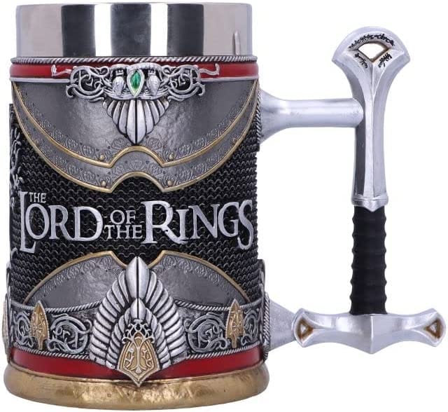 Golden Discs Posters & Merchandise Lord of The Rings Aragorn, Silver, 15.5cm [Tankard]
