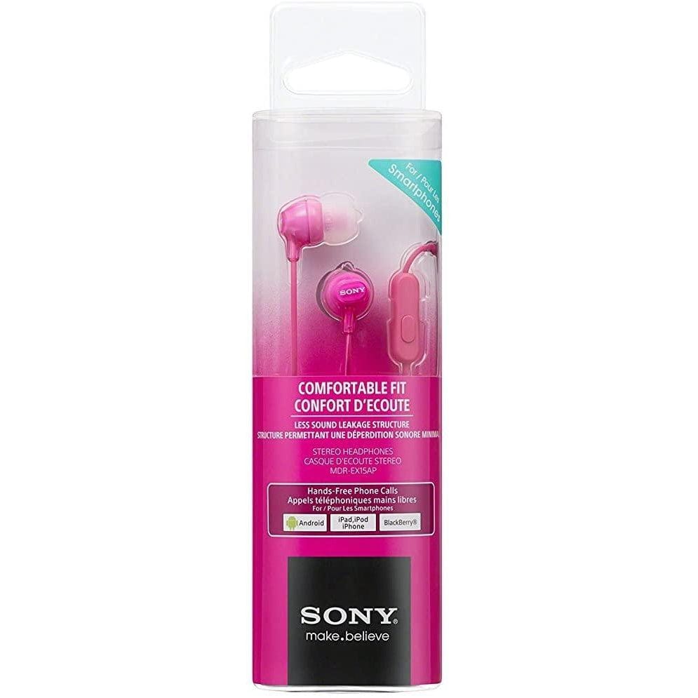 Golden Discs Accessories Sony MDR-EX15AP Earphones with Mic and Control - Pink [Accessories]