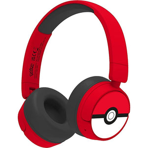 Golden Discs Accessories Pokemon Poke Ball Kids Wireless Headphones - Red [Accessories]