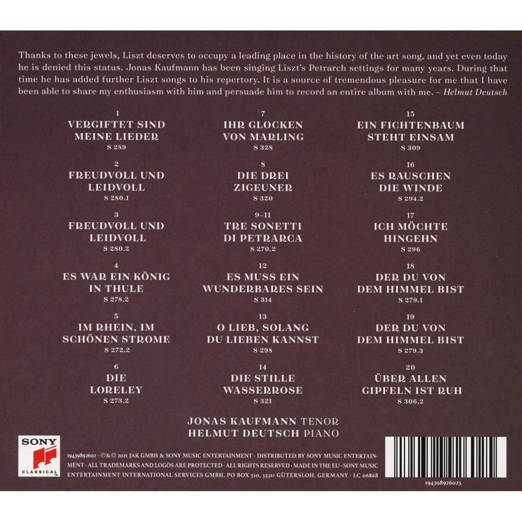 Golden Discs CD Liszt: Freudvoll Und Leidvoll - Franz Liszt [CD]