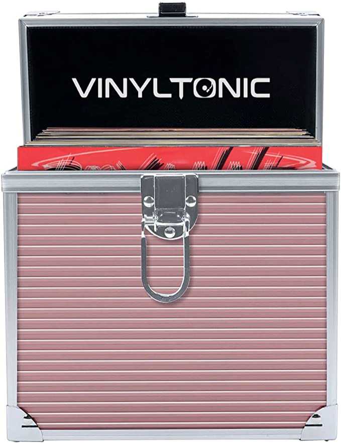 Golden Discs Accessories Vinyl Tonic 7" Or 12" Vinyl LP Storage Case, Rose Gold [Accessories]