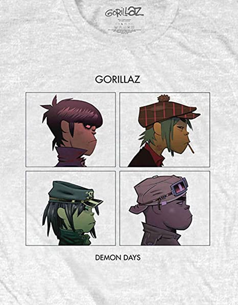 Golden Discs T-Shirts Gorillaz 'Demon Days' - White - XL [T-Shirts]