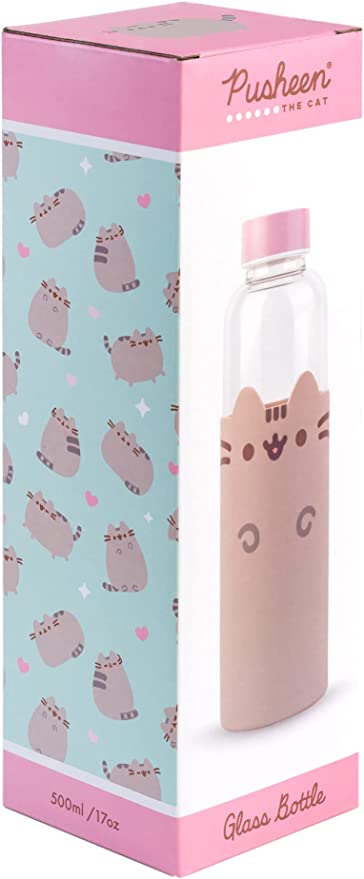 Golden Discs Posters & Merchandise Pusheen Glass Water Bottle - 500ml / 17oz [Bottle]