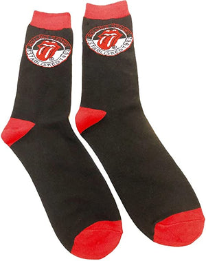 Golden Discs Posters & Merchandise The Rolling Stones Established Logo Crew Black [Socks]