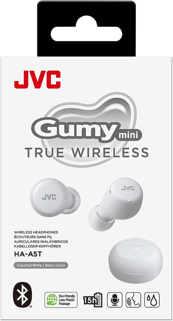 Golden Discs Accessories JVC HA-A5T Gumy Mini True Wireless Earbuds with mic - White [Accessories]