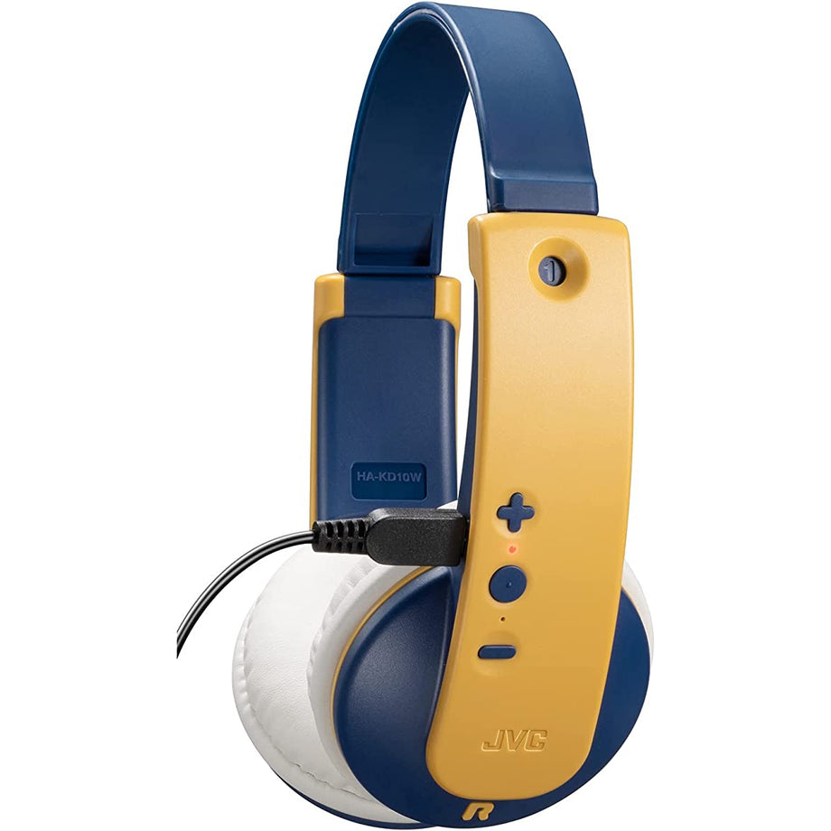 JVC HA KD10W Wireless Tinyphones for Kids Yellow Blue