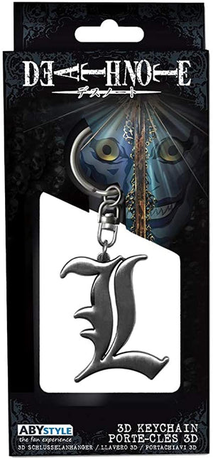 Golden Discs Keychain Death Note - 3D L Symbol [Keychain]