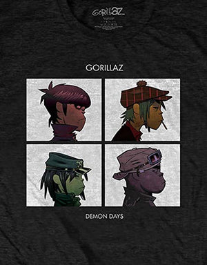 Golden Discs T-Shirts "Demon Days" Gorillaz - Black - Medium [T-Shirts]