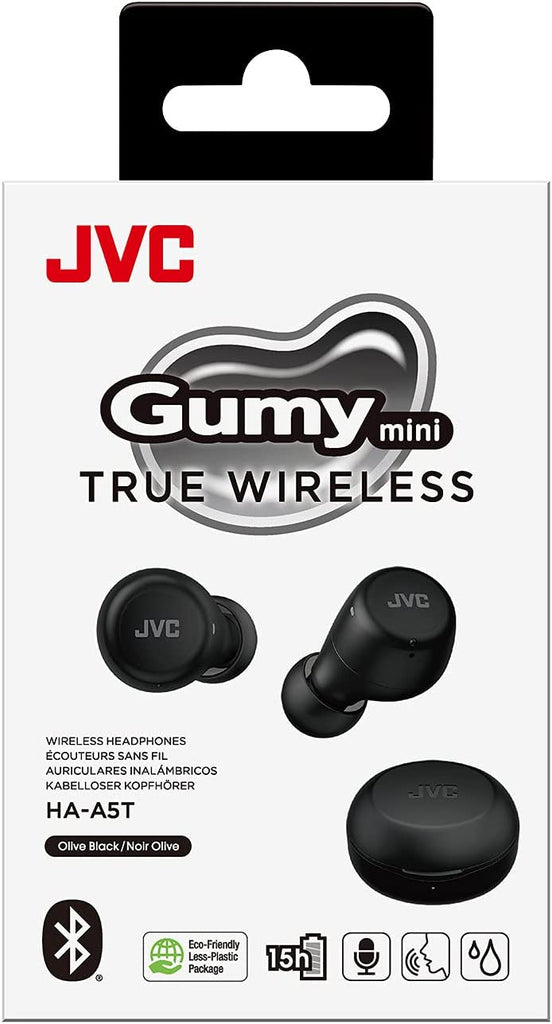 Golden Discs Accessories JVC HA-A5T Gumy Mini True Wireless Earbuds with mic - Black [Accessories]