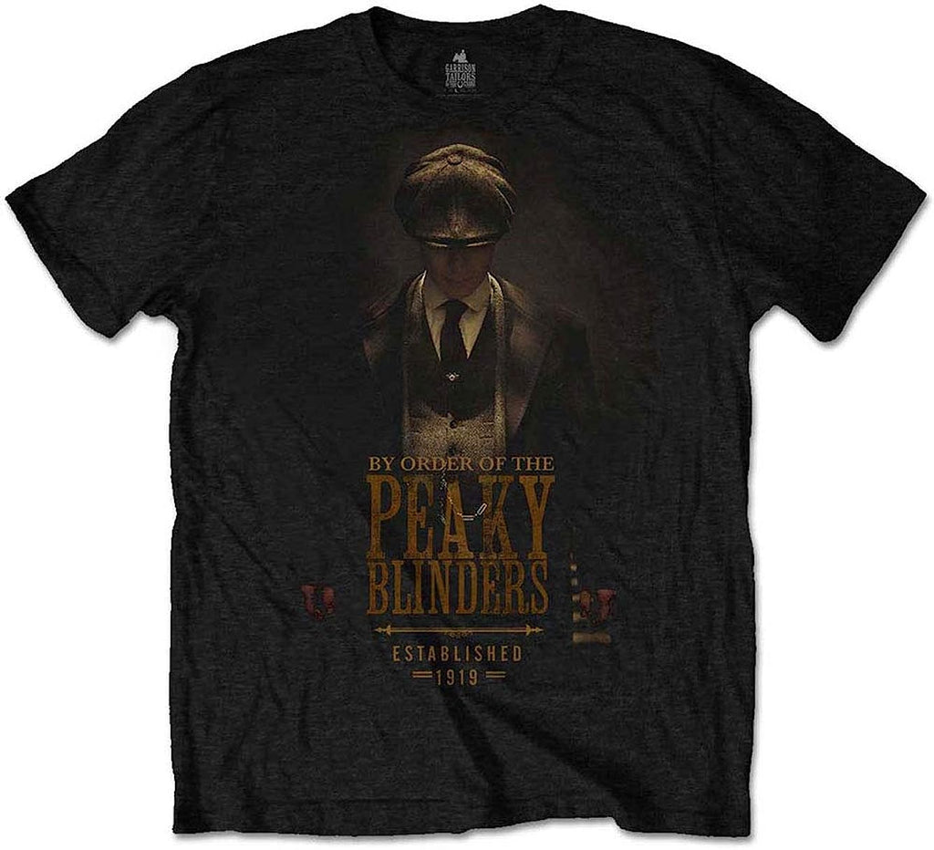 Golden Discs T-Shirts Peaky Blinders Shelby Brothers 'Established 1919' - Black - Medium [T-Shirts]