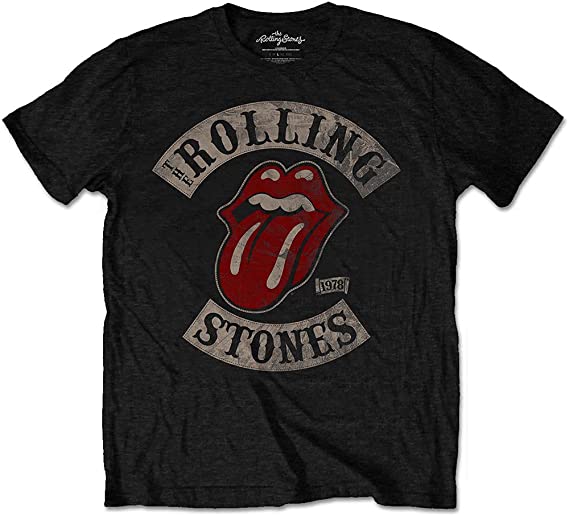Golden Discs T-Shirts Rollingstones Tour '78 - Black - Large [T-Shirts]