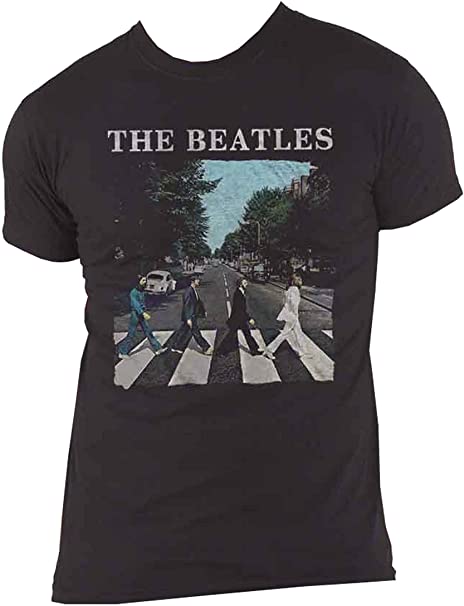 Golden Discs T-Shirts Beatles Abbey Road Logo - Black - Small [T-Shirts]