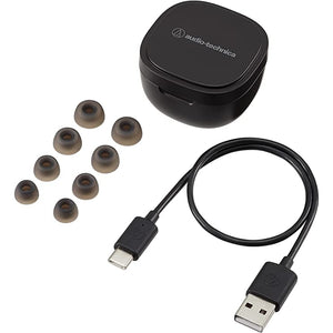 Golden Discs Accessories Audio-Technica ATH-SQ1TW Truly Wireless Earbuds, Black [Accessories]