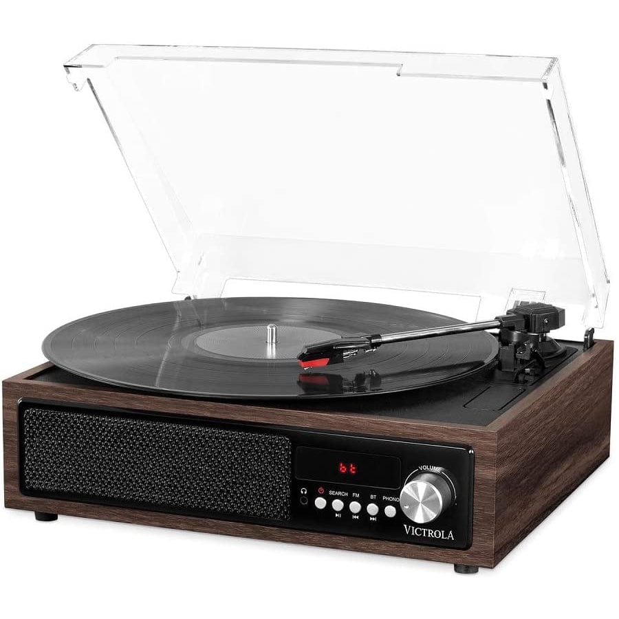 Golden Discs Tech & Turntables Victrola VTA67 - Bluetooth Turntable Radio (Dark Wood) [Tech & Turntables]