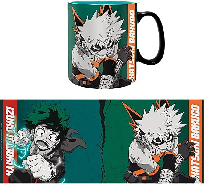 Golden Discs Posters & Merchandise My Hero Academia Izuku & Bakugo Mug Black/Red/Turquoise [Mug]