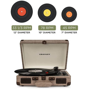 Golden Discs Tech & Turntables Crosley Cruiser Plus - Bluetooth Turntable (Havana) [Tech & Turntables]