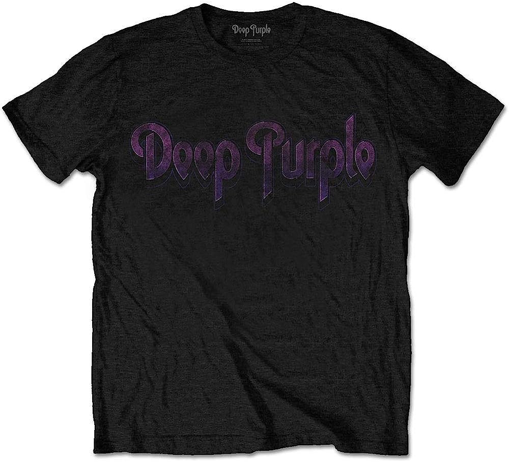 Golden Discs T-Shirts Deep Purple Vintage Logo - Large [T-Shirts]