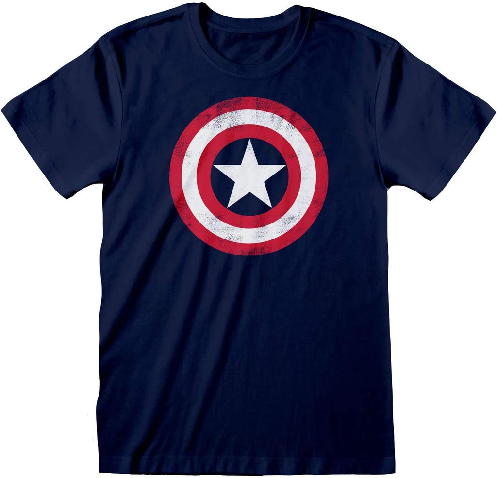 Golden Discs T-Shirts Captain America - Shield Distressed - Large [T-Shirts]