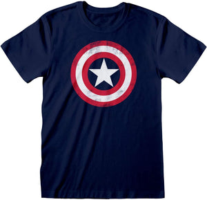 Golden Discs T-Shirts Captain America - Shield Distressed - Small [T-Shirts]