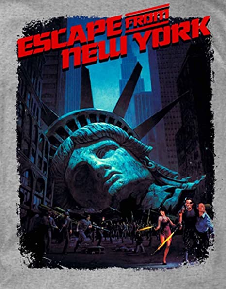 Golden Discs T-Shirts Escape From New York - Grey - XL [T-Shirts]