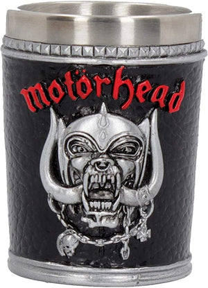 Golden Discs Posters & Merchandise Motorhead Shot Glass 7cm Black, Resin w/Stainless Steel Insert, 35ml [Cup]