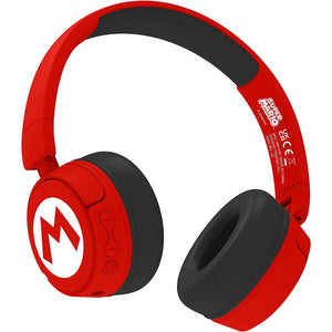 Golden Discs Accessories Super Mario Wireless Kids Headphones - Red [Accessories]