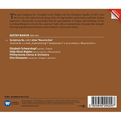 Golden Discs CD OTTO KLEMPERER - Mahler: Symphony No.2 'Resurrection' [CD]