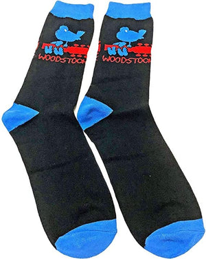 Golden Discs Posters & Merchandise Woodstock Men's Logo, Black [Socks]