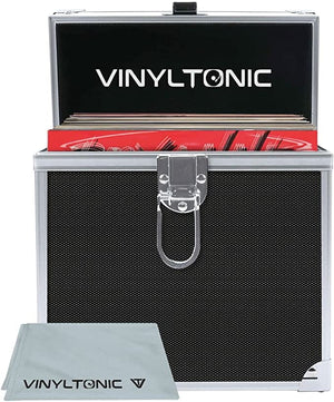 Golden Discs Accessories Vinyl Tonic 7" Or 12" Vinyl LP Storage Case, Black [Accessories]