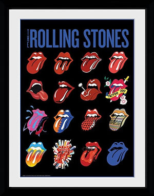 Golden Discs Posters & Merchandise The Rolling Stones Tongues Framed Collector Print [Posters & Merchandise]