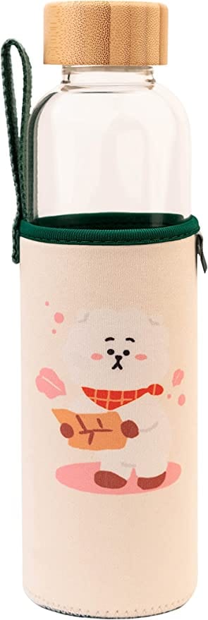Golden Discs Posters & Merchandise BT21 Official Merchandise RJ Glass Water Bottle - 500ml / 17oz [Bottle]