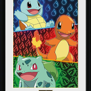 Golden Discs Poster Pokemon Framed Print Starters [Posters]