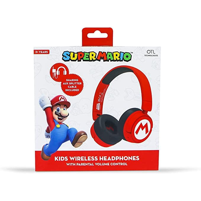 Golden Discs Accessories Super Mario Wireless Kids Headphones - Red [Accessories]