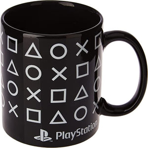 Golden Discs Mugs Playstation Mug, Coaster and Keyring Set in Presentation Gift Box (Shapes Design) [Mug]