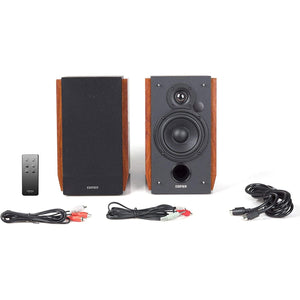 Golden Discs Tech & Turntables Edifier R1700BT Bluetooth Bookshelf Speakers - Active Near-field Studio Monitors - Powered Speakers 2.0 Setup Wooden Enclosure - 66w RMS [Tech & Turntables]