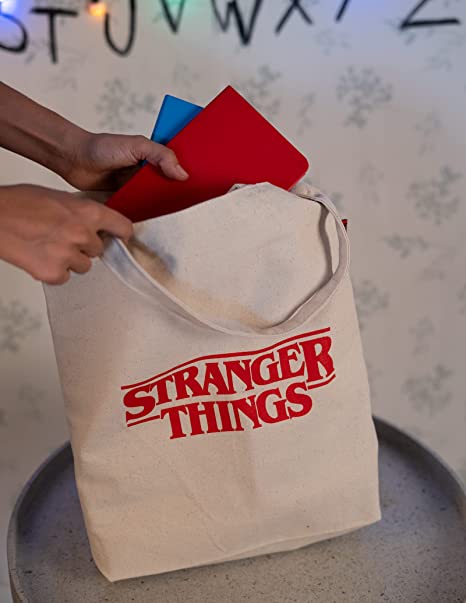 Golden Discs Posters & Merchandise Stranger Things Cotton White Tote [Bag]