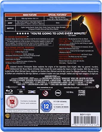 Golden Discs BLU-RAY Batman Begins - Christopher Nolan [BLU-RAY]