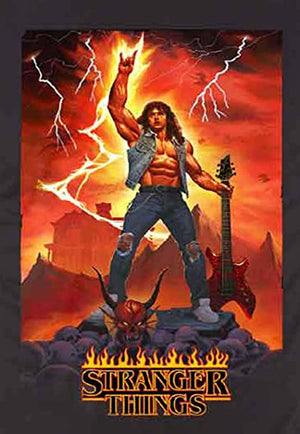 Golden Discs T-Shirts Stranger Things 4: Eddie Rocks - Black - XL [T-Shirts]