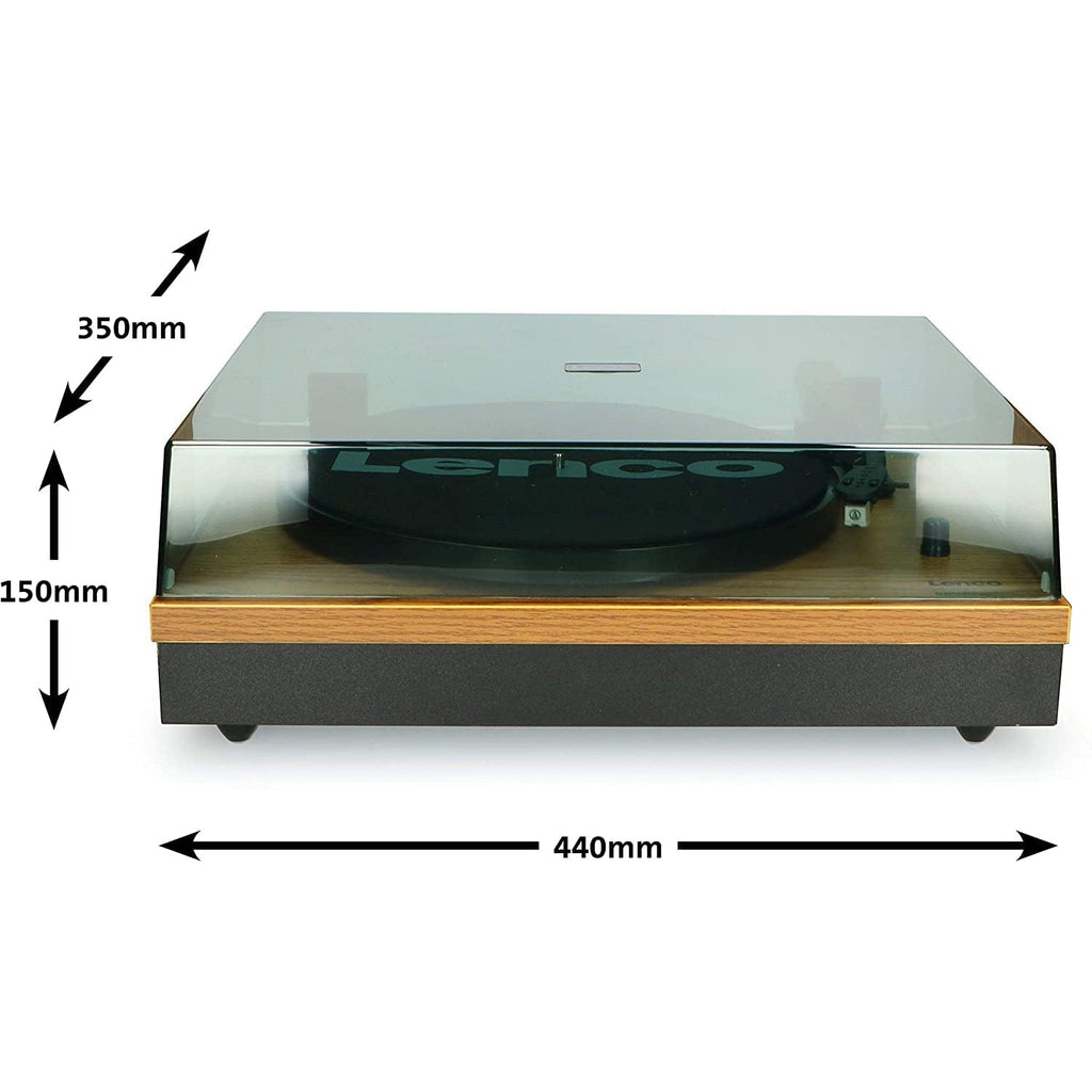 Golden Discs Tech & Turntables Lenco LS-300 – Bluetooth Turntable With Speakers (Wood) [Tech & Turntables]