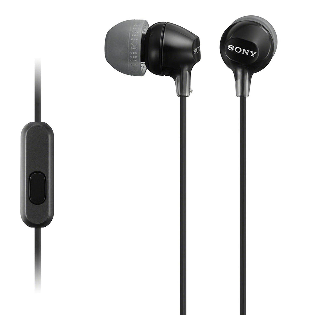 Golden Discs Accessories Sony MDR-EX15AP Earphones with Smartphone Mic and Control - Black [Accessories]
