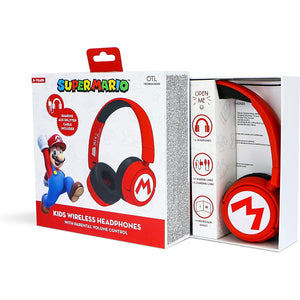 Golden Discs Accessories Super Mario Wireless Kids Headphones - Red [Accessories]