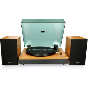 Golden Discs Tech & Turntables Lenco LS-300 – Bluetooth Turntable With Speakers (Wood) [Tech & Turntables]