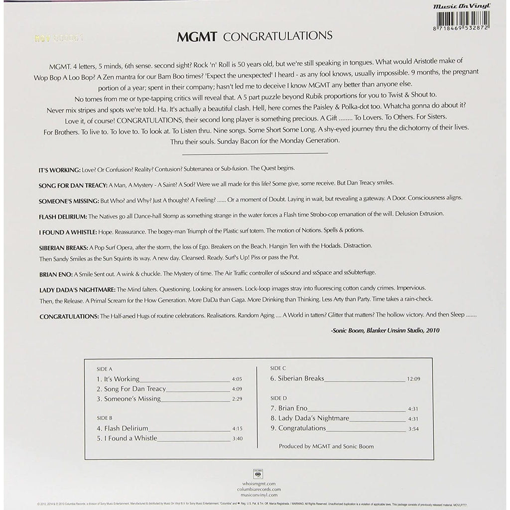 Golden Discs VINYL CONGRATULATIONS - MGMT [VINYL]