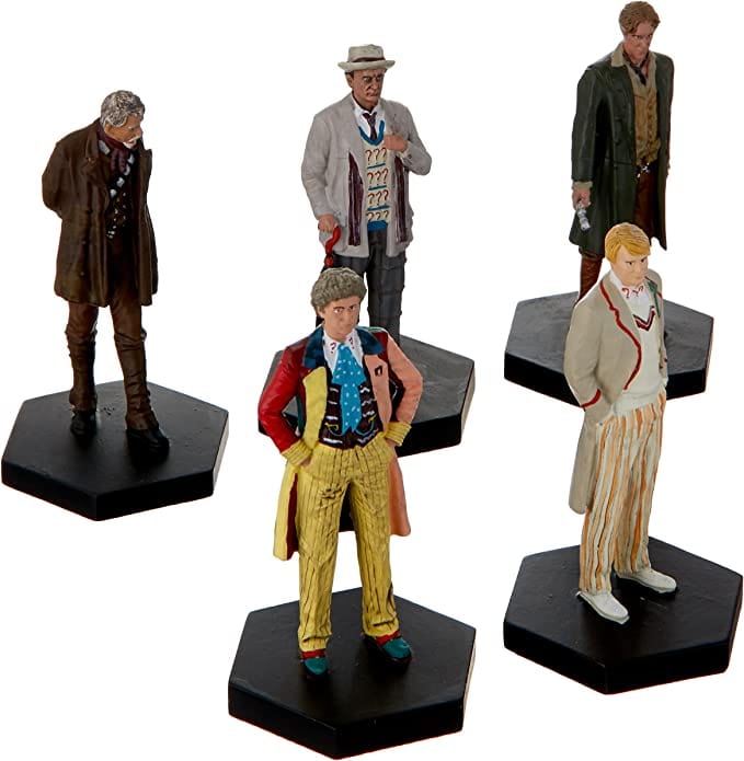 Doctor Who Collection - 5th, 6th, 7th, 8th & War Doctor Figurine Set ...