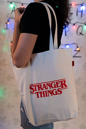 Golden Discs Posters & Merchandise Stranger Things Cotton White Tote [Bag]