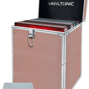 Golden Discs Accessories Vinyl Tonic 7" Or 12" Vinyl LP Storage Case, Rose Gold [Accessories]