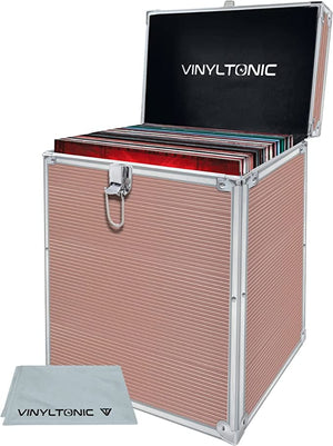 Golden Discs Accessories Vinyl Tonic 7" Or 12" Vinyl LP Storage Case, Rose Gold [Accessories]