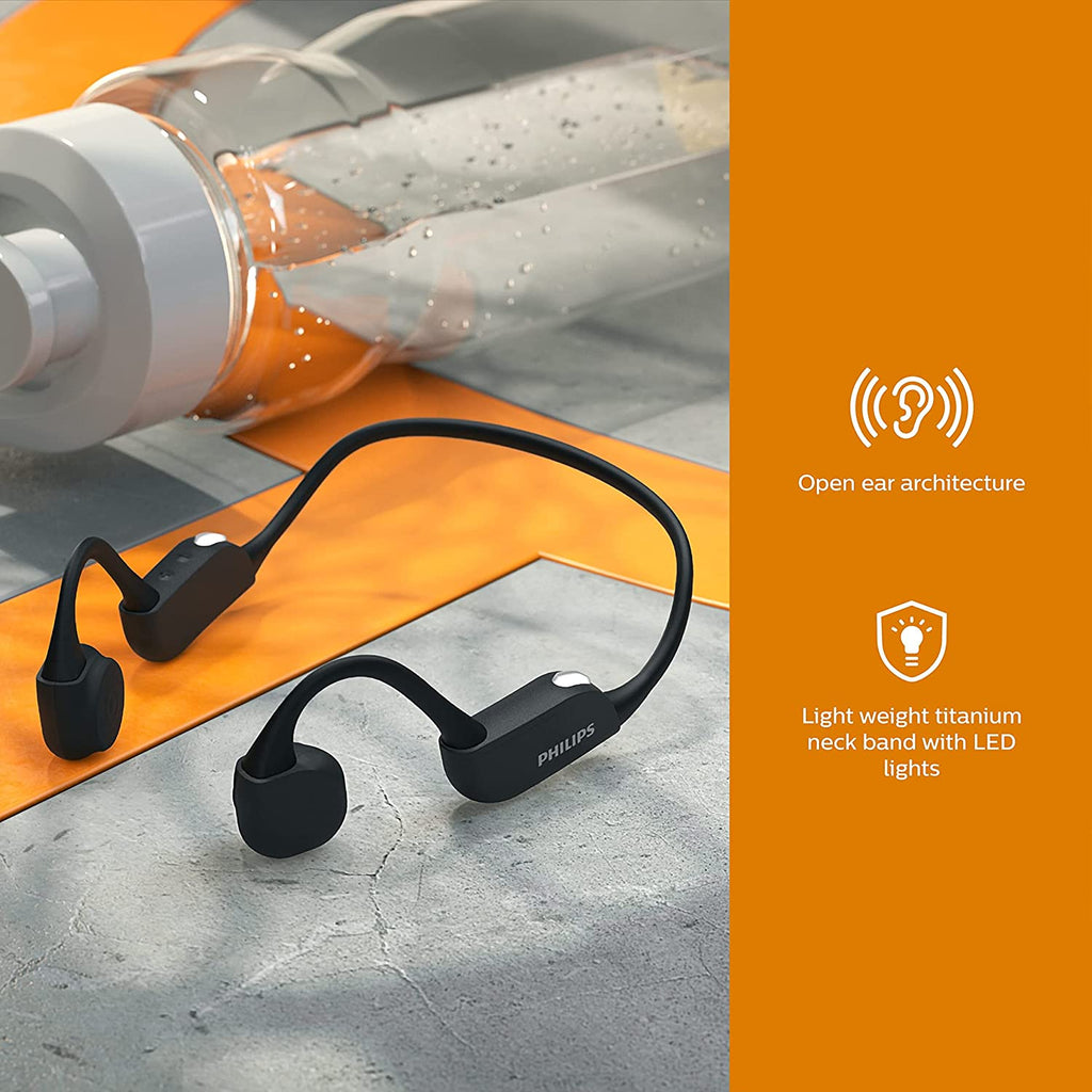 Golden Discs Accessories Philips Audio TAA6606BK Bone Conduction Open-Ear Headphones [Accessories]